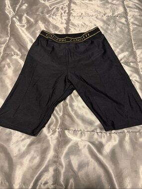 Giuseppe Zanotti Black women Performance Shorts with Gold Logo Waistband